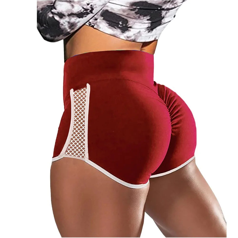 High Waist Yoga Shorts Quick Dry Side Hollow Out Women