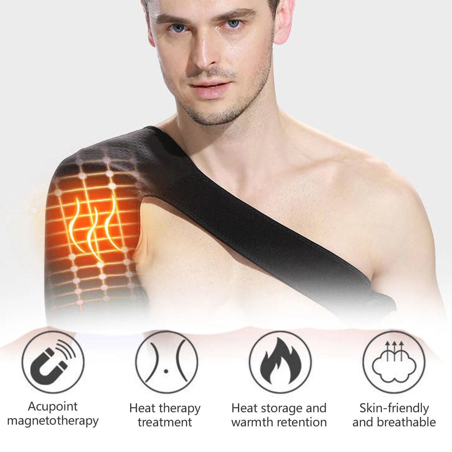 Self Heating Shoulder Strap Adjustable Thermal Relief For Cervical Fatigue