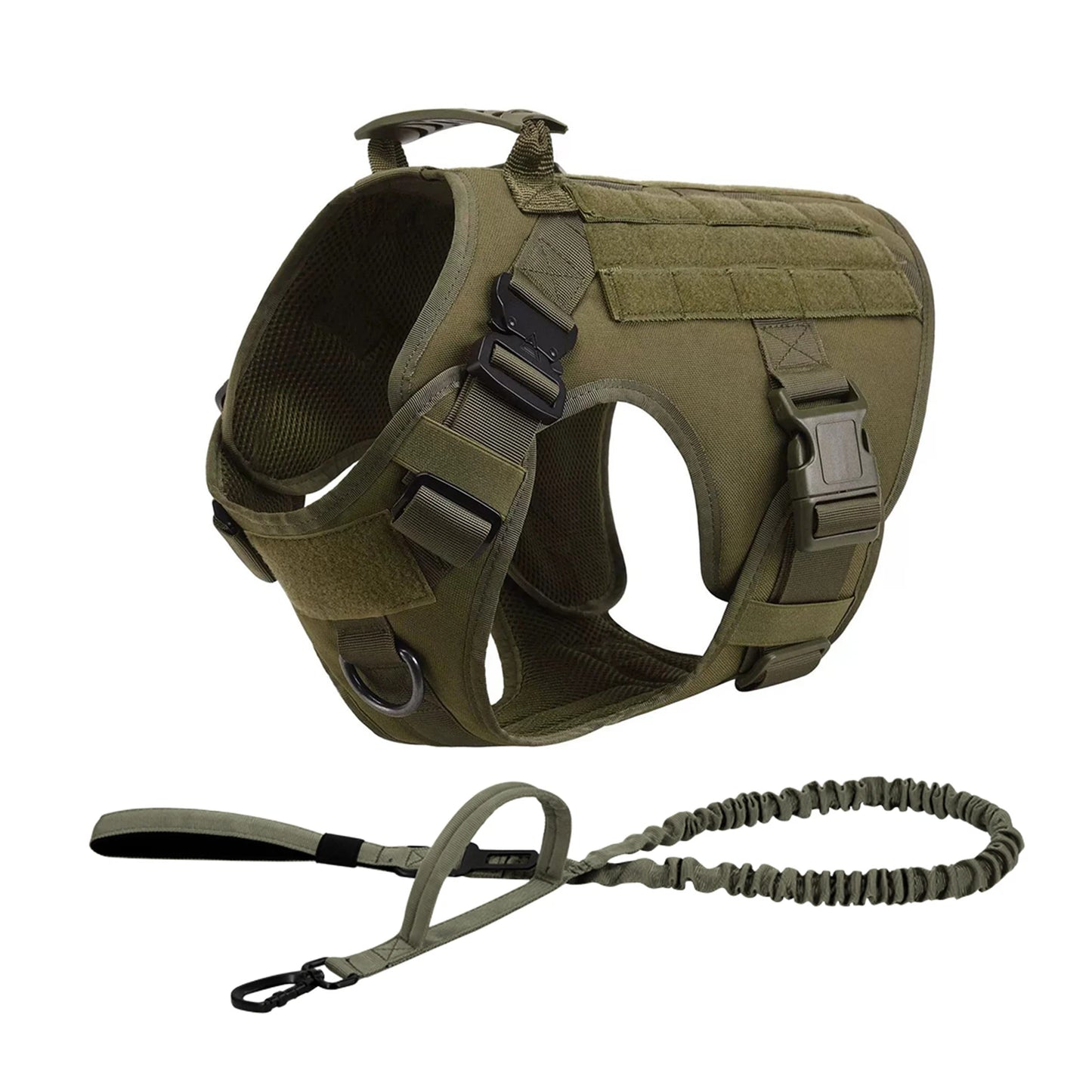 Tactical Dog Harness Vest With Molle Pouches For German Shepherd Training