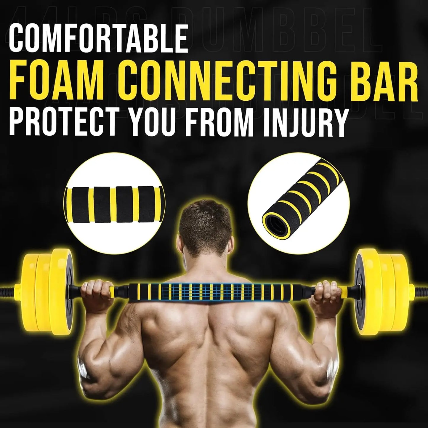 HiMISS 2-In-1 Adjustable Dumbbell Set For Home Gym