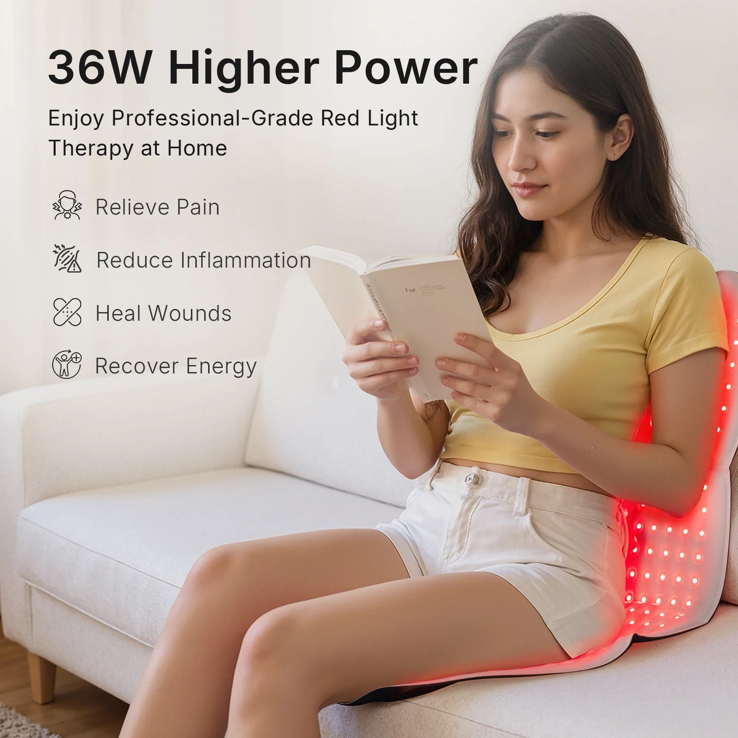 Hello Face Red Light Therapy Pad 660nm 850nm Body Massage