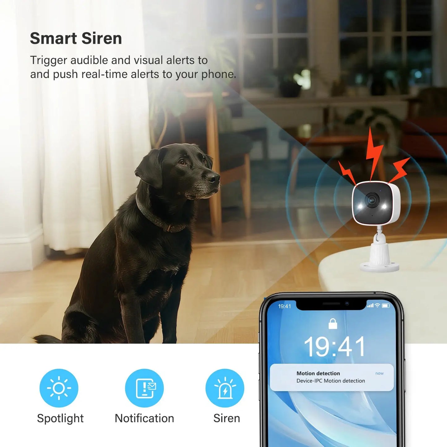 Jennov 2K HD Wireless Security Camera Indoor Outdoor 2.4G WiFi