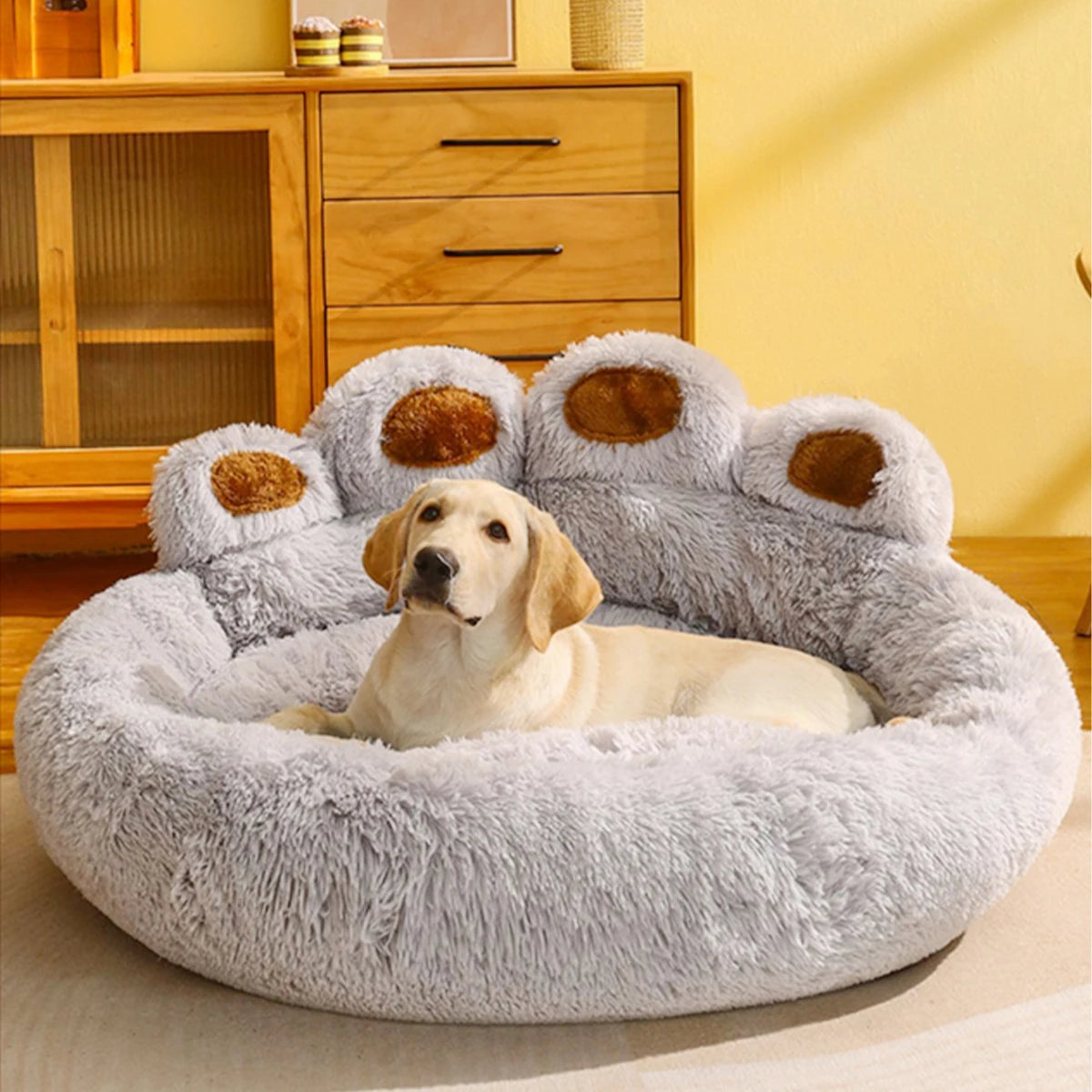 BeiYu Pet Fluffy Winter Dog Bed for Pets and Puppies