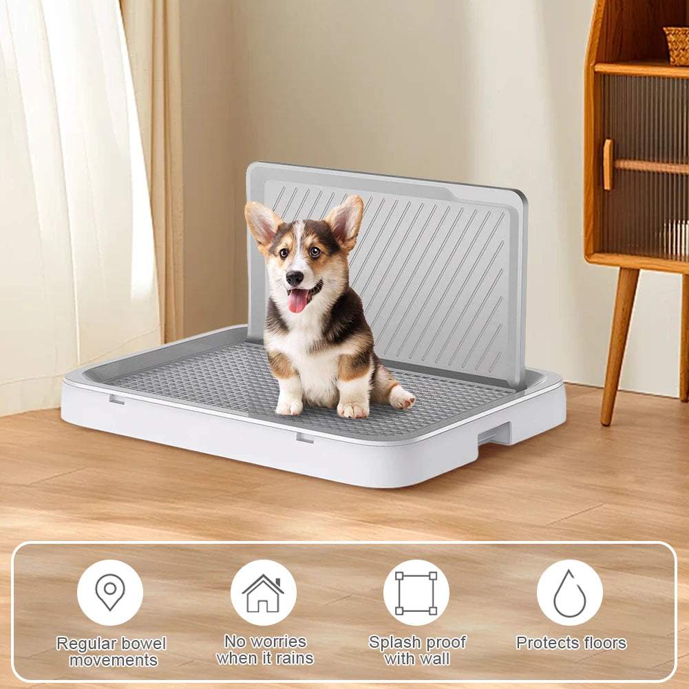 Alloet Dog Potty Tray With Anti-Splash Pee Wall Pan Trainer