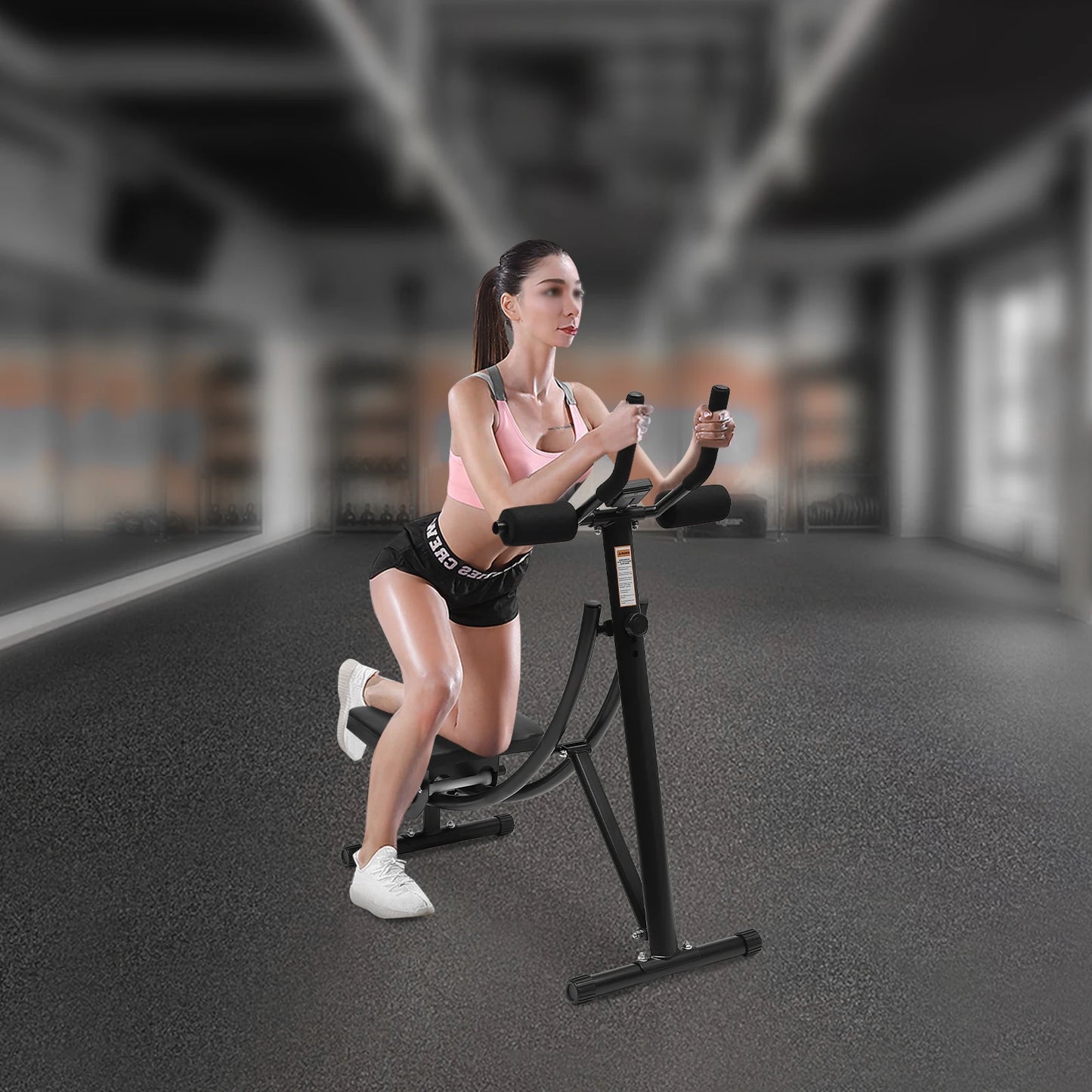 Ab Exercise Machine With Silent Rollers And LED Display