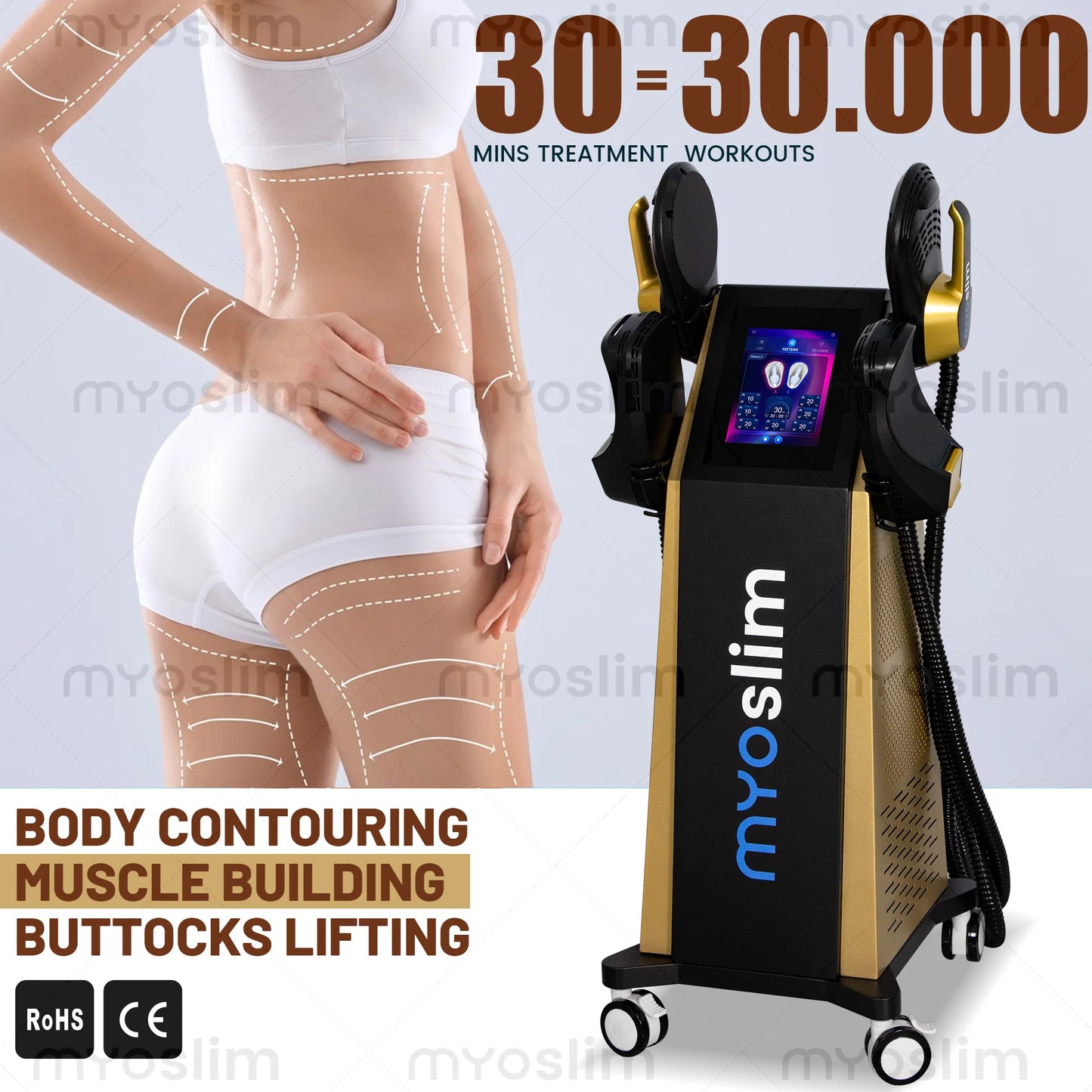 MYOSLIM EMS Body Slimming Machine For Muscle Toning Fat Burning
