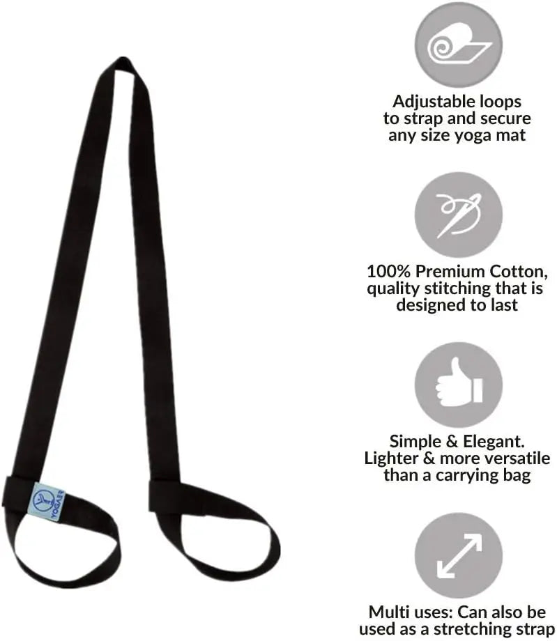 Adjustable Yoga Mat Carrier Strap Thick Sling for Large Mats