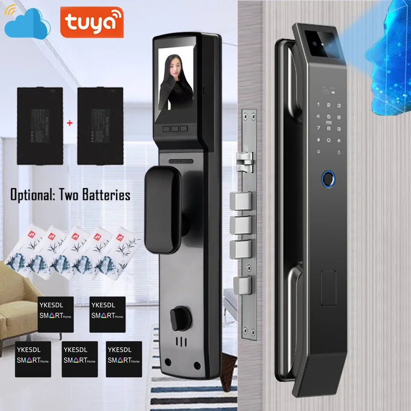 YKESDLC 3D Face Recognition Keyless Digital Door Lock With Camera Fingerprint