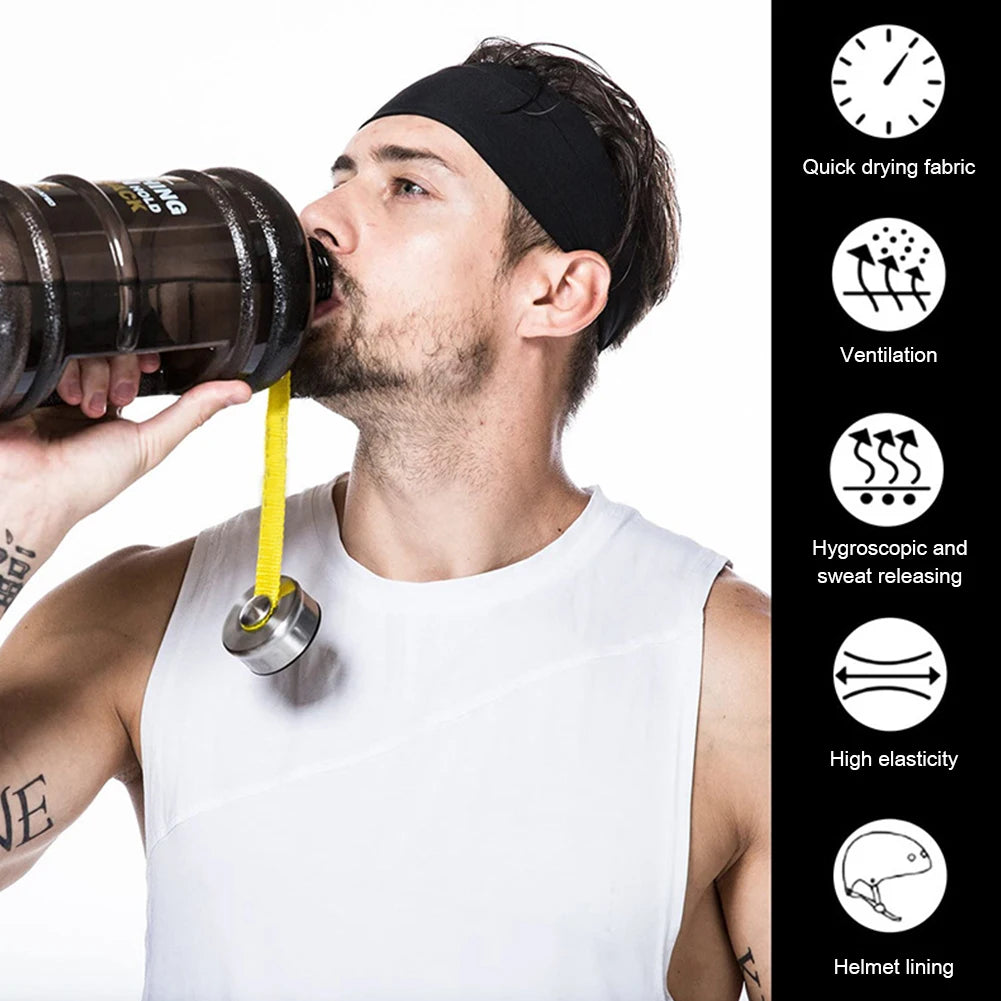 APWIKOGER Elastic Sports Headband For Men And Women SweatWicking