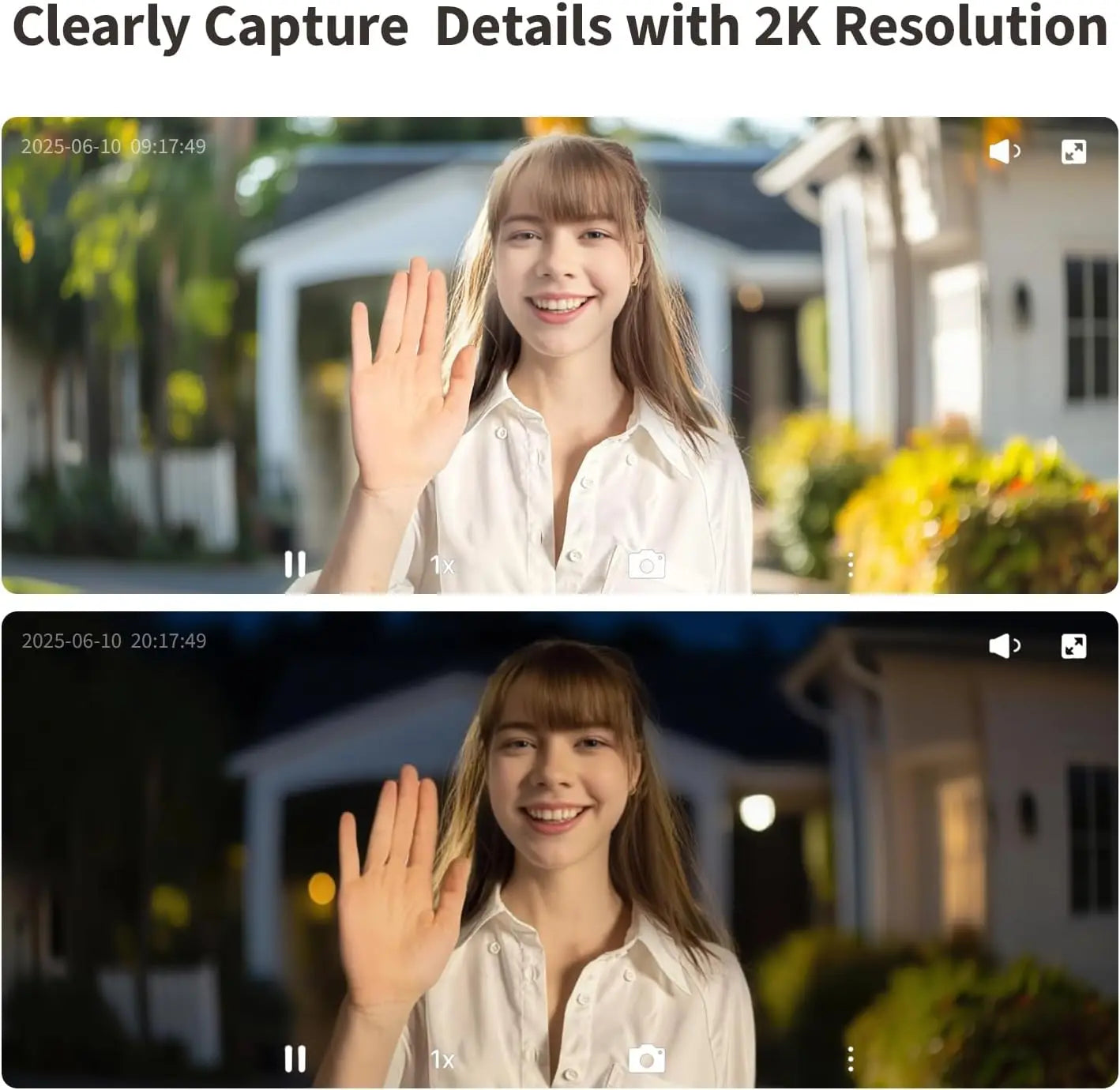 Smart Doorbell Camera With Chime 2K Video HomeKit Secure Video