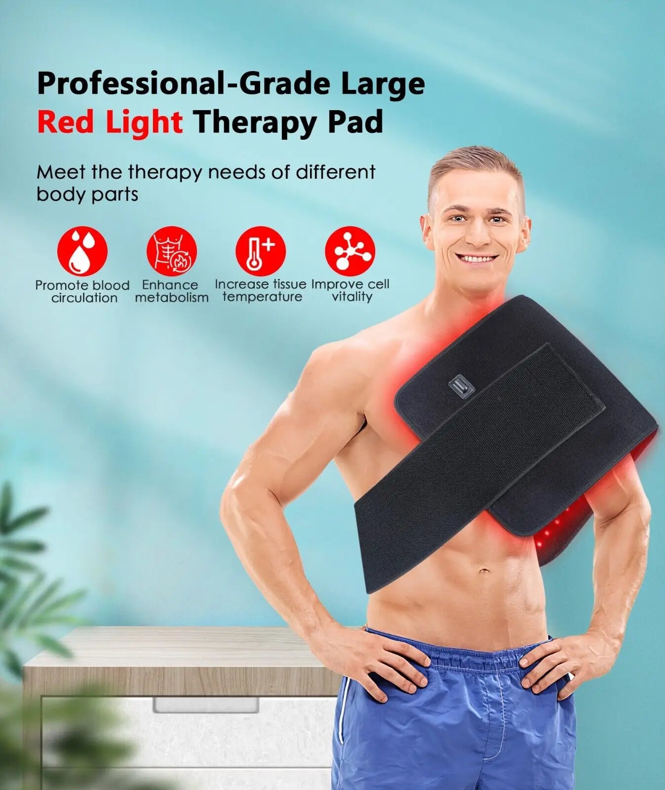 360 LED Infrared Light Therapy Pad For Body Fatigue
