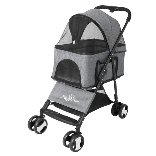 BINGOPAW Pet Stroller Pram Carrier For Dogs Travel
