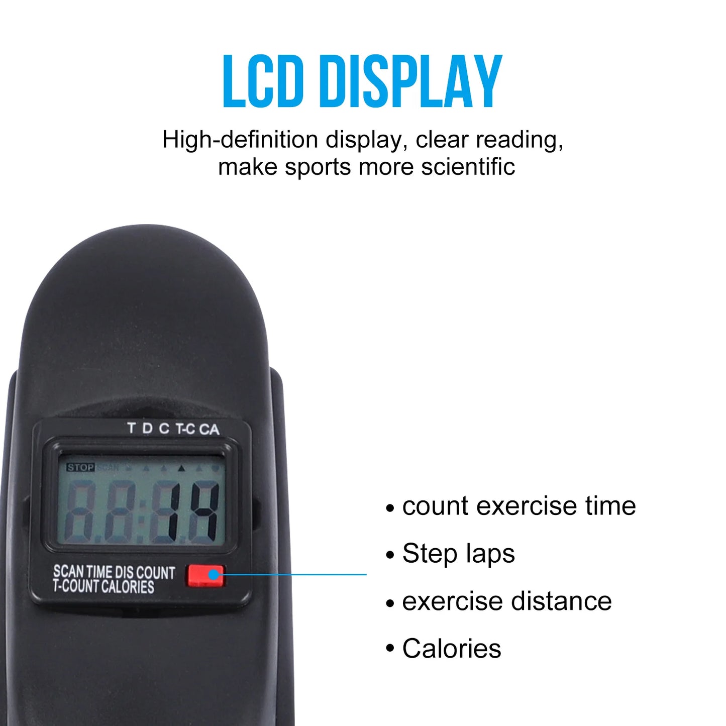 Stepper Exercise Bike LCD Screen Pedal Exerciser for Home Use