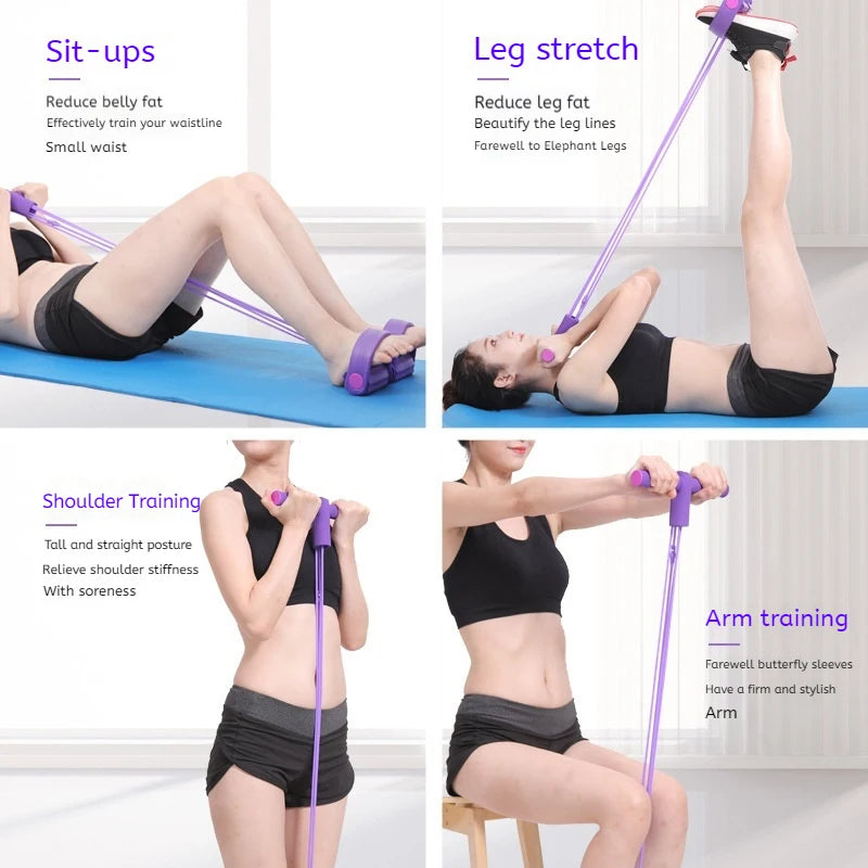 Six Tube Resistance Band Set For Home And Gym Workouts