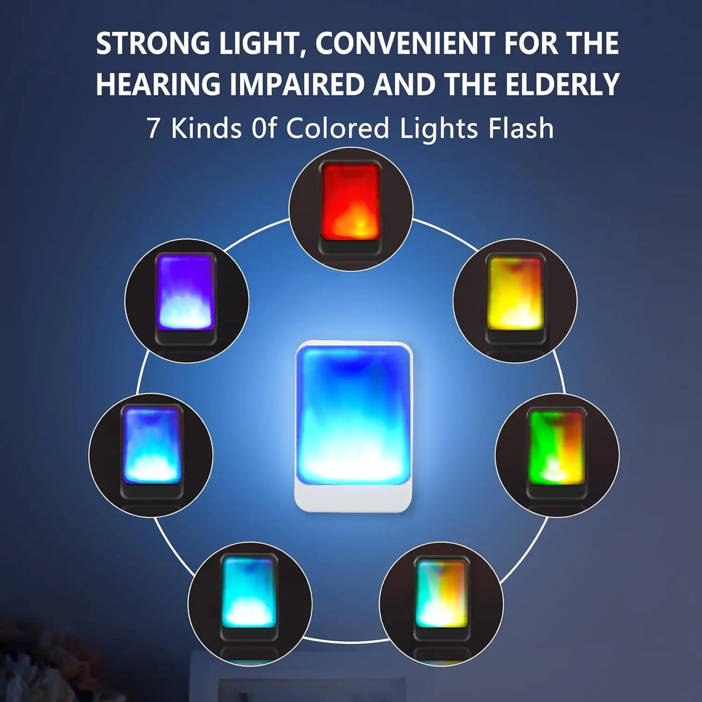 Wireless Doorbell With 7 Color Lights And 4 Volume Levels Long Range