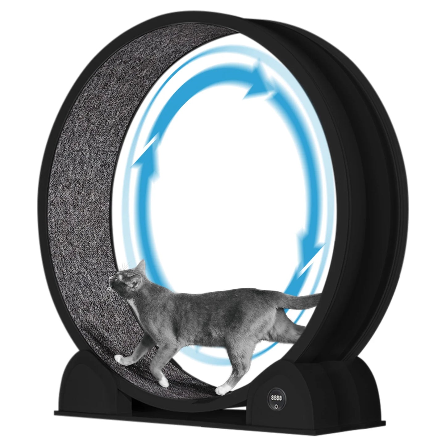 HiMISS Cat Exercise Wheel With Pedometer And Removable Mat