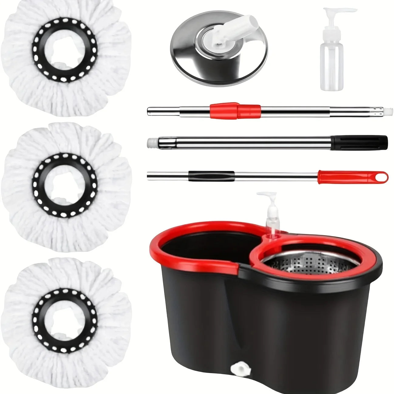 SHFY Heavy Duty Spin Mop and Bucket System 360 Rotation