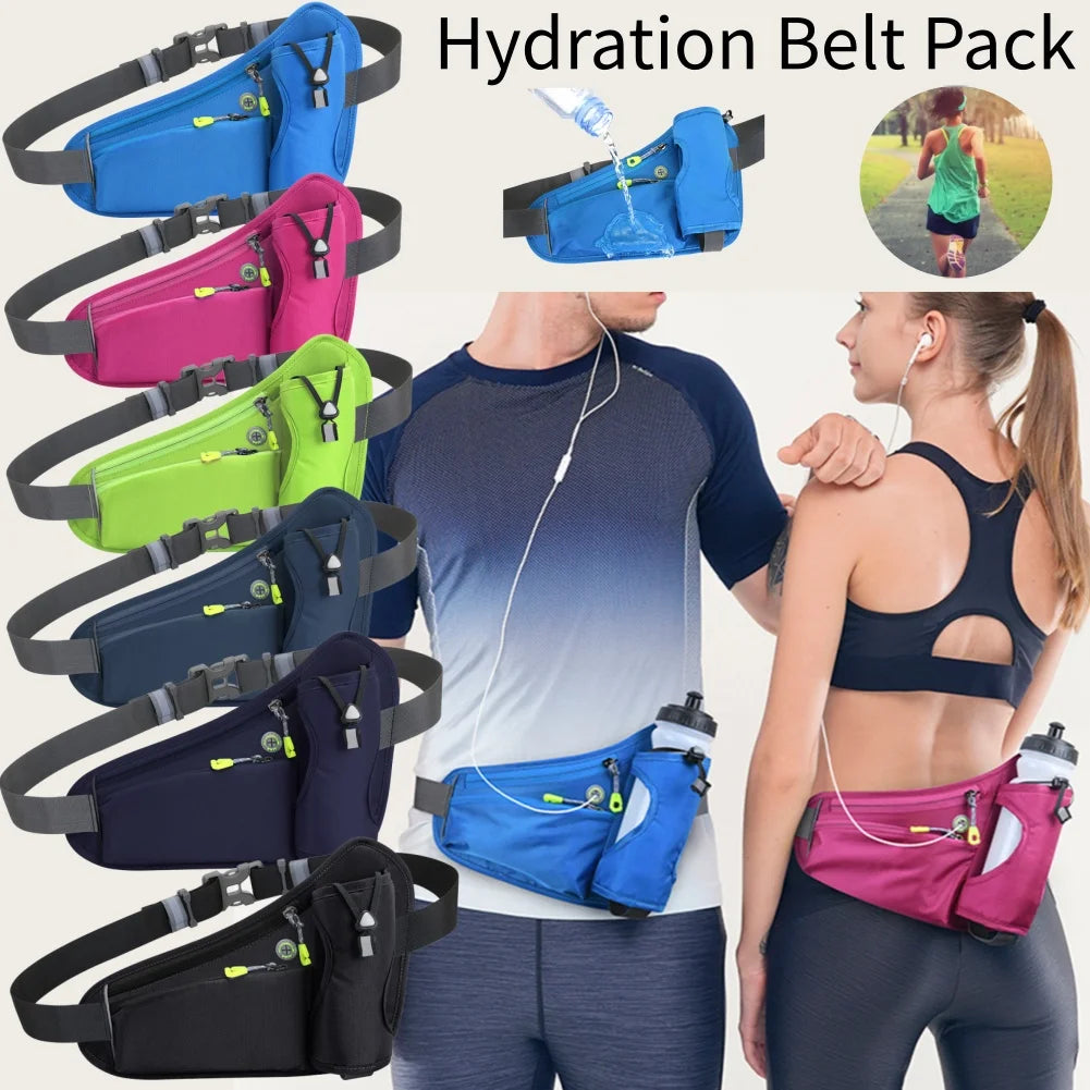 APWIKOGER Hydration Waist Bag Water Bottle Holder for Runners