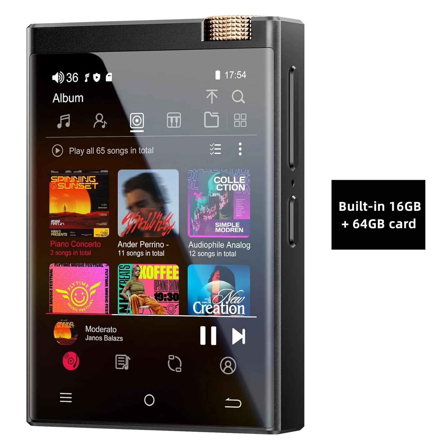 Oilsky HiFi MP3 Player With Bluetooth And WiFi Lossless DSD High Resolution