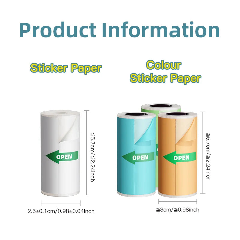 DOLEW Thermal Sticker Paper Roll For Mini Label Makers