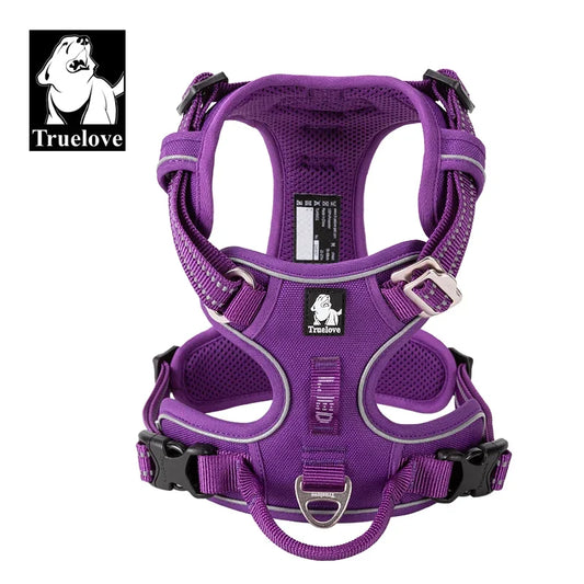 TRUELOVE Reflective Nylon No-Pull Dog Harness – Adjustable Fit