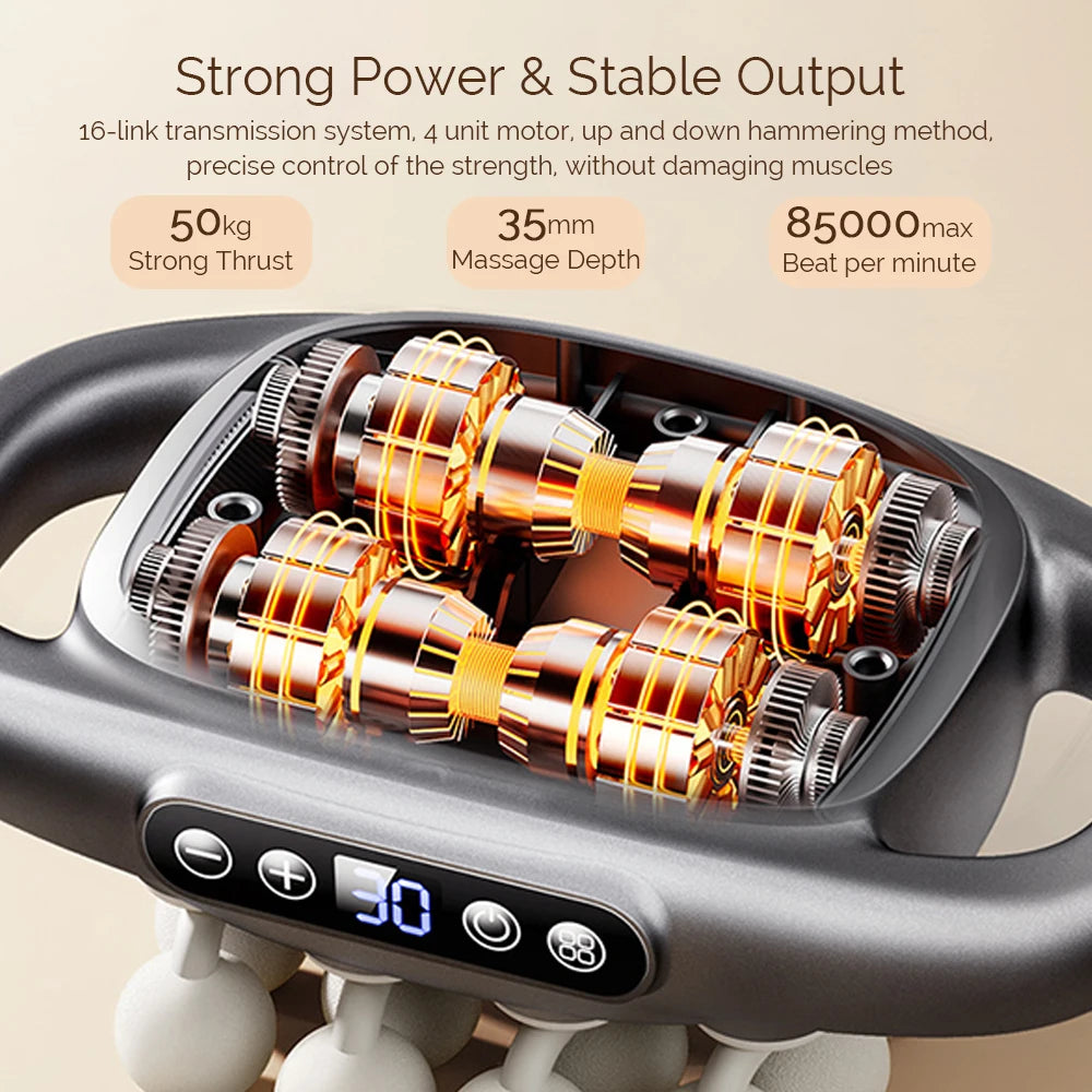 Foreverlily 16 Head Fascia Gun High Frequency Massager
