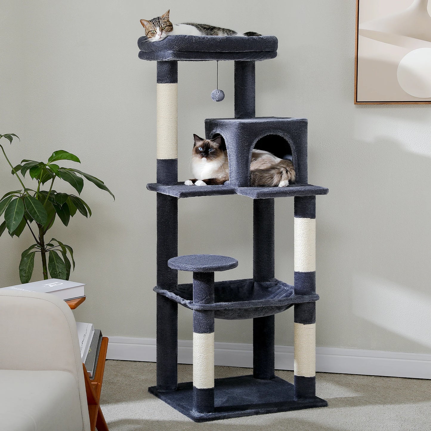 PAWZ Road Five-Level Cat Tree With Hammock And Scratching Posts