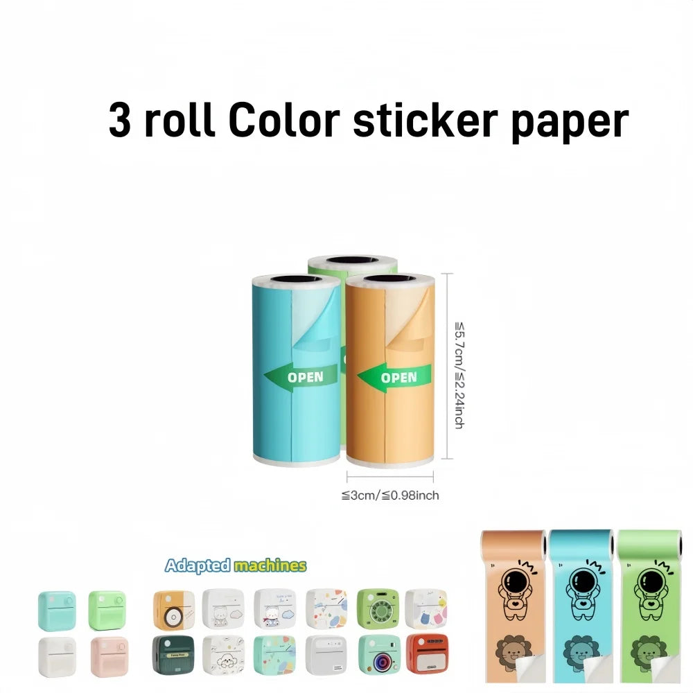 DOLEW Thermal Sticker Paper Roll For Mini Label Makers