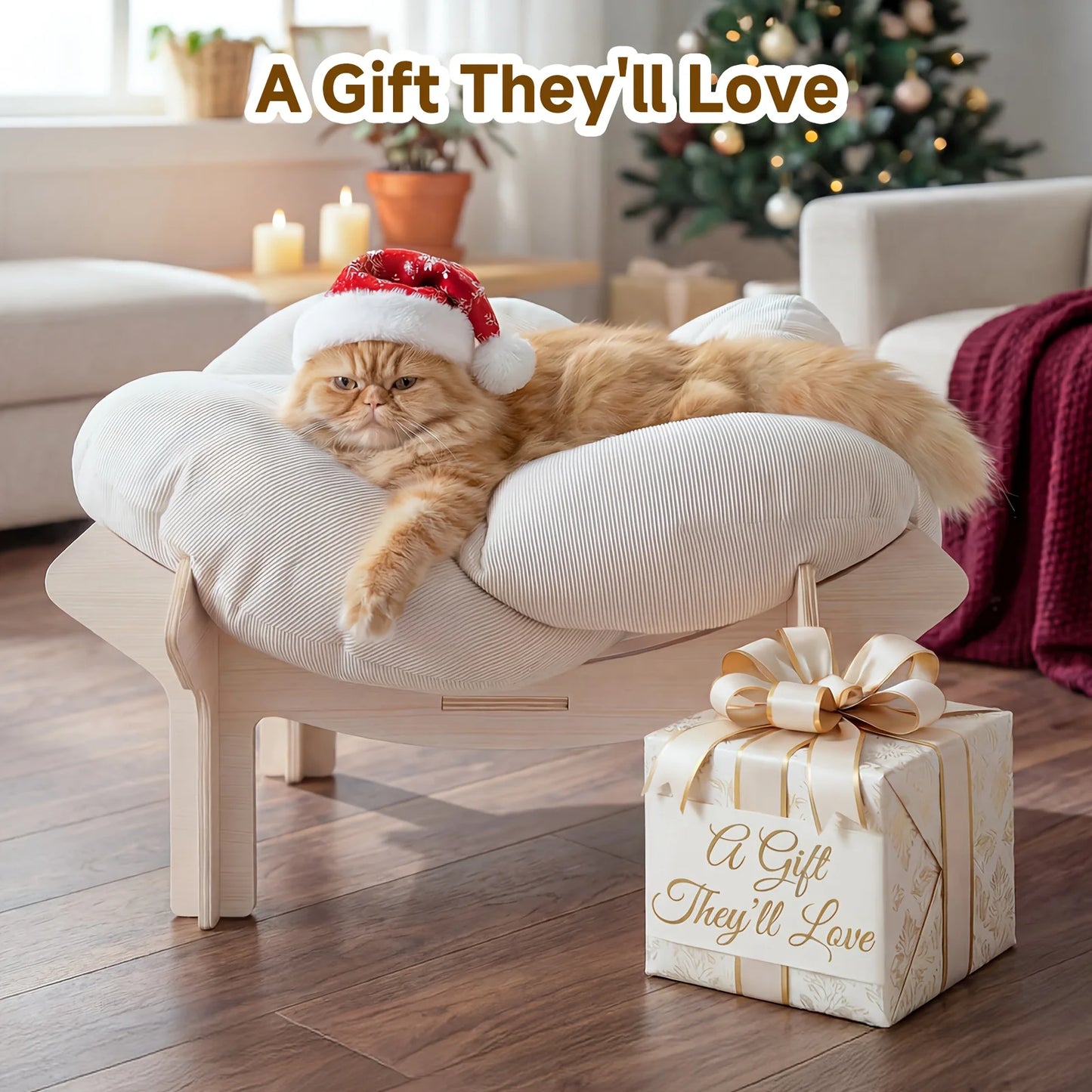 Flower-Shaped Pet Bed for Cats and Dogs