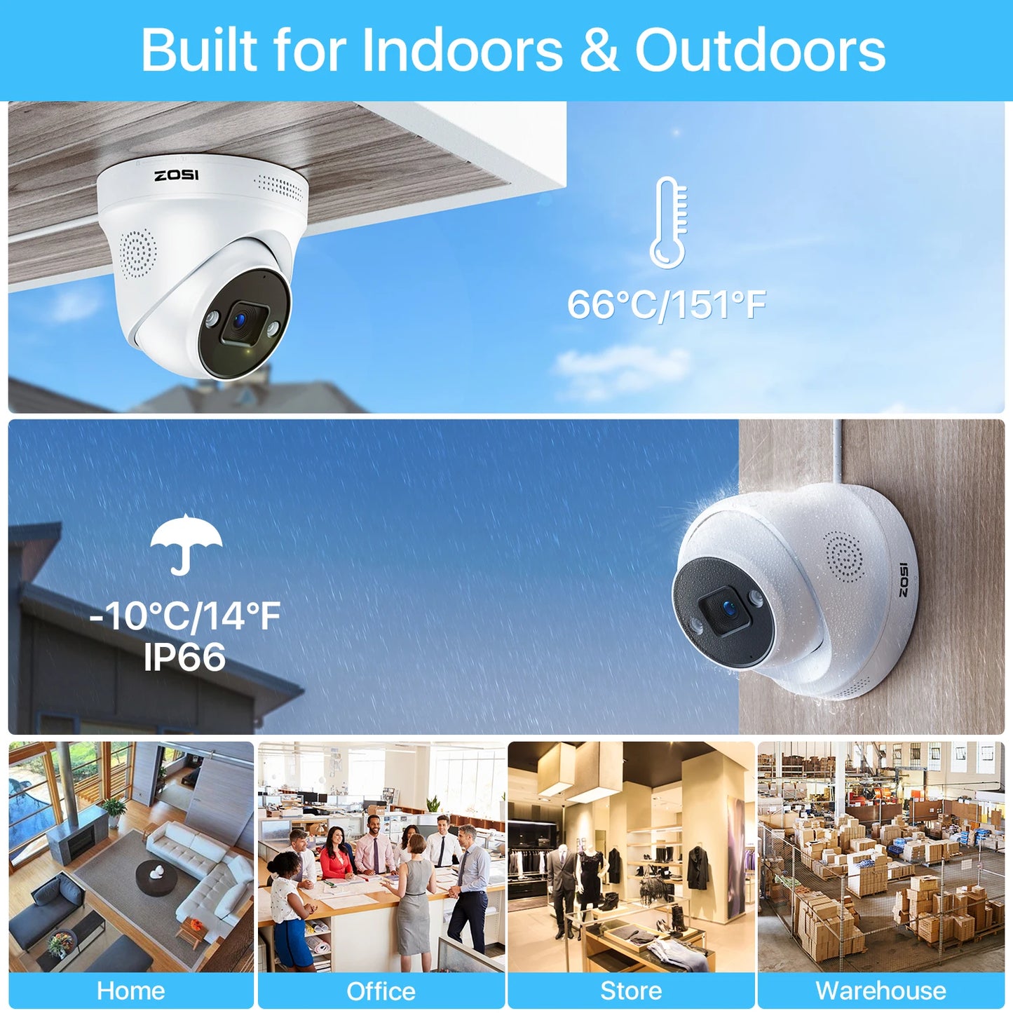 ZOSICTV Security System 4K POE NVR Kit With AI Detection