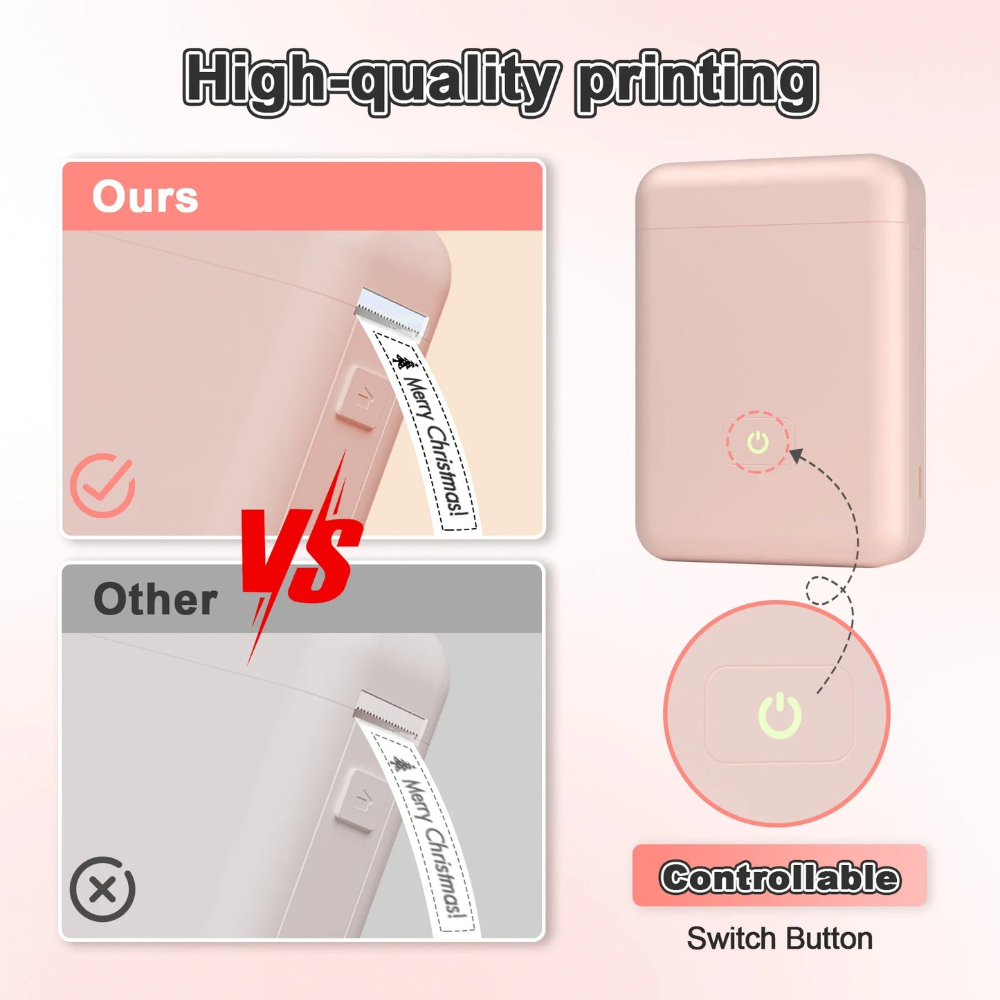 Mini Portable Thermal Label Printer Bluetooth Label Maker For Office