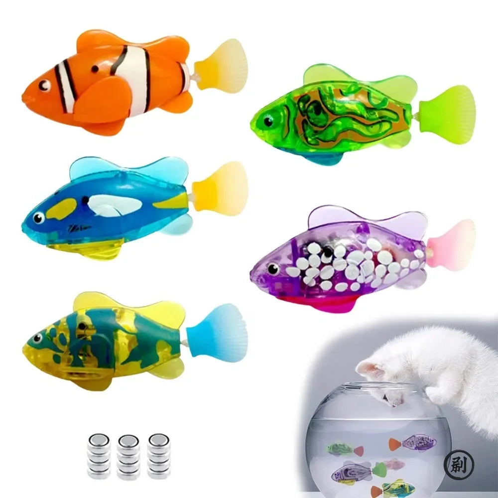 LED Inductive Interactive Cat Swimming Robot Fish Toy