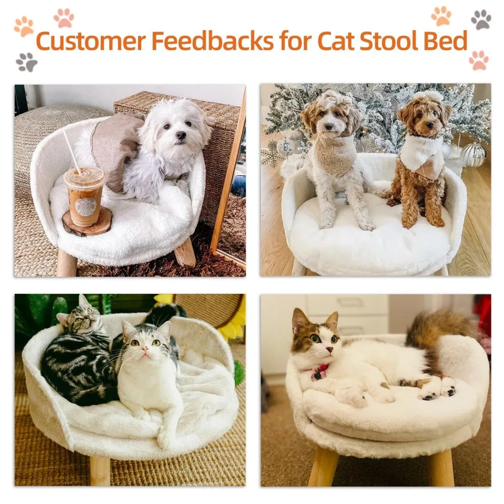 BORWART Elevated Pet Sofa Bed for Dogs and Cats Cushioned