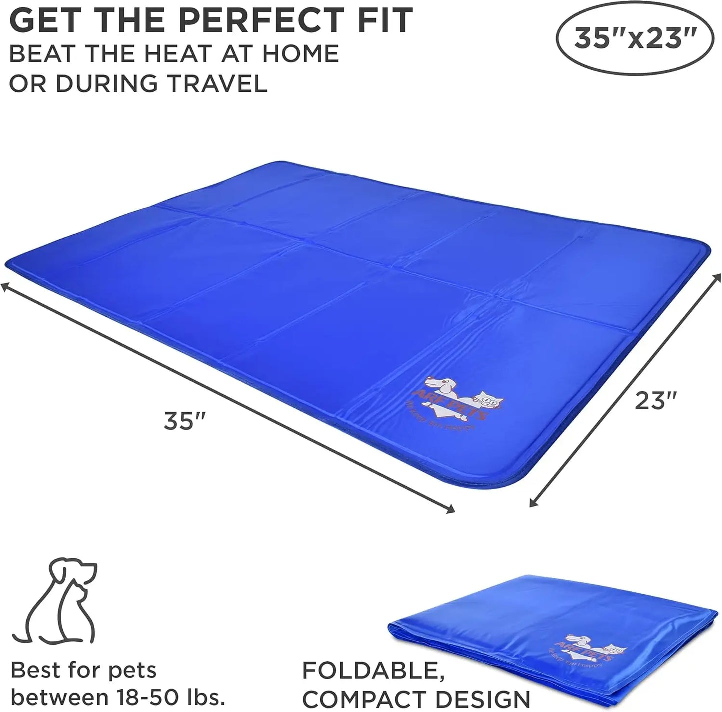 Self-Cooling Gel Pet Mat For Dogs No Electricity Needed