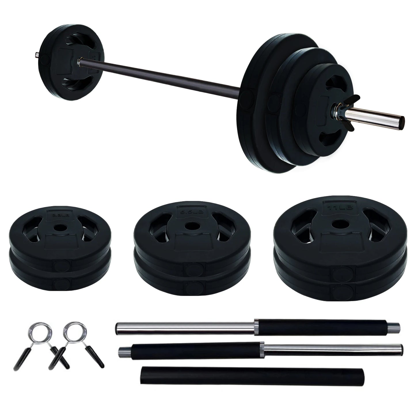 HiMISS Adjustable Barbell Weight Set 40lb 20kg For Home Gym