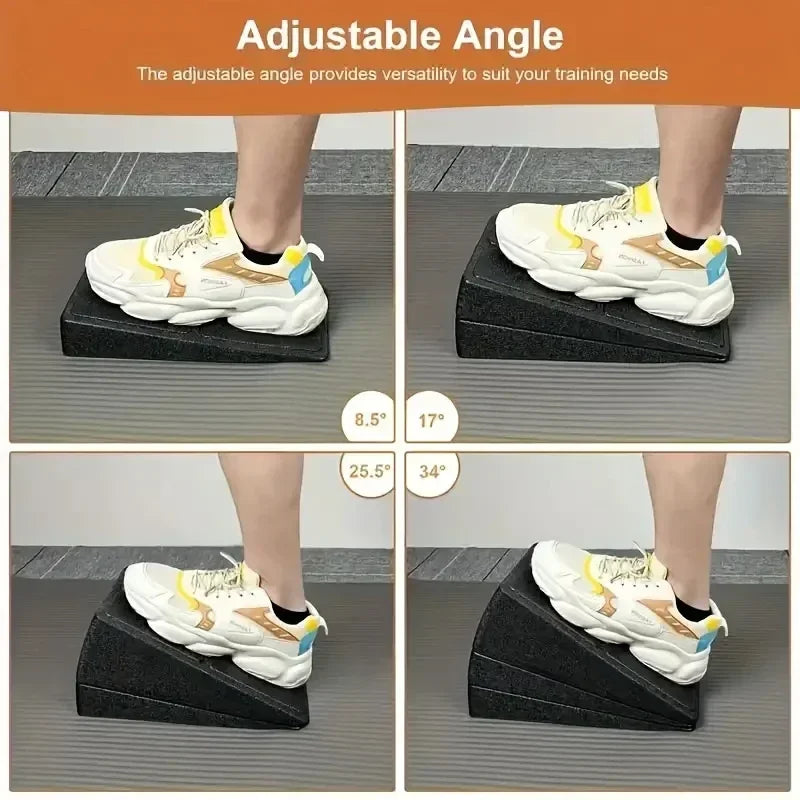 Yoga Wedge Stretch Slant Boards With Adjustable Bricks