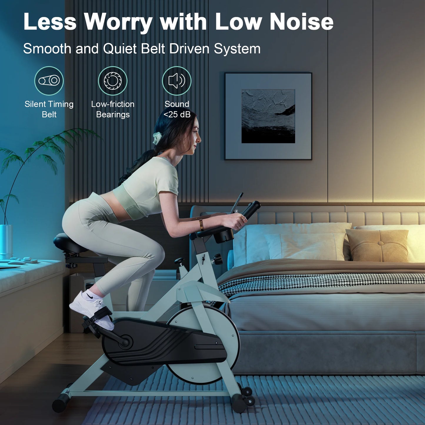 Superun Exercise Bike 32 Level Magnetic Resistance For Home Gym
