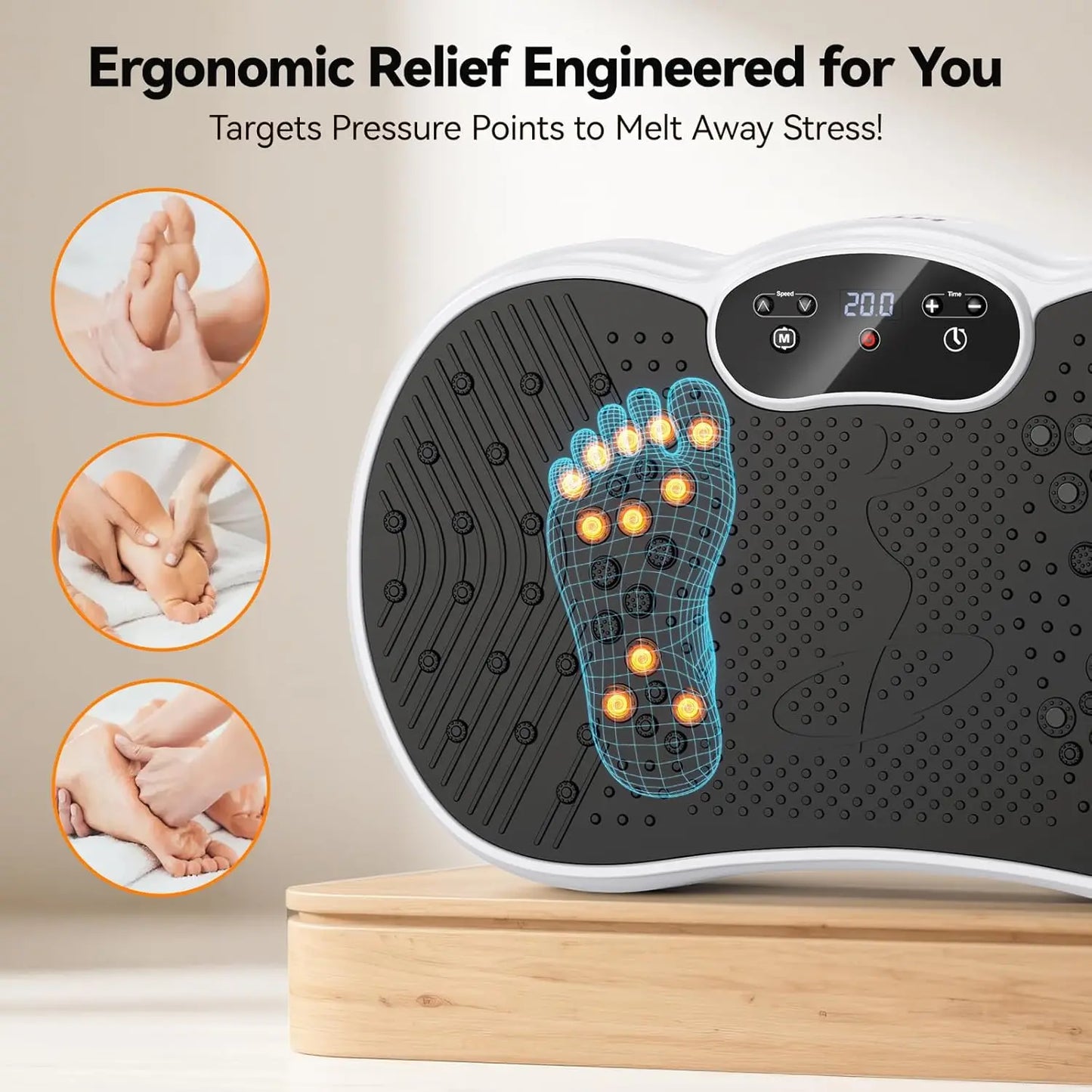 Whole Body Vibration Plate Calorie Counter 120 Speeds