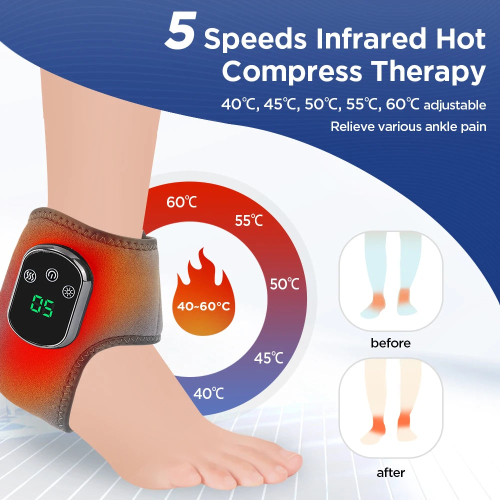 Hailicare Cordless Foot Ankle Massager With Heat And Vibration