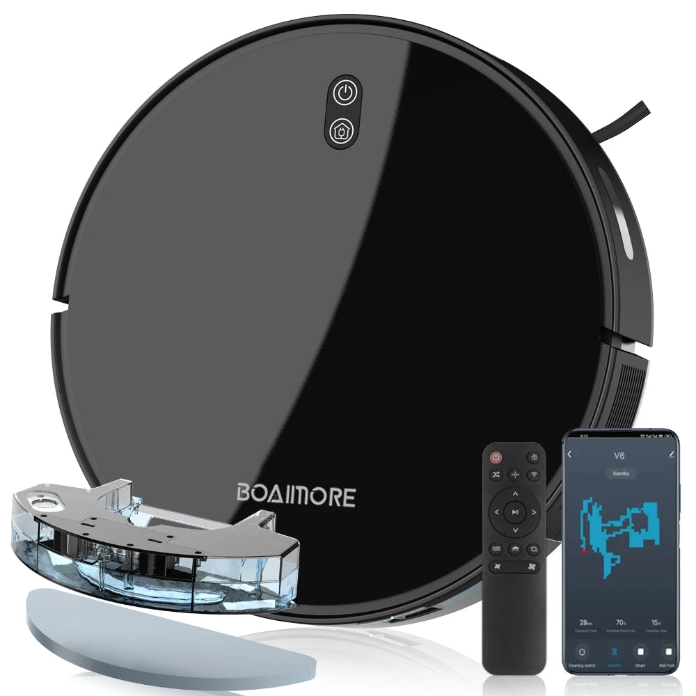 BOAIMORE App Controlled Robot Vacuum Cleaner With Mop 6000Pa