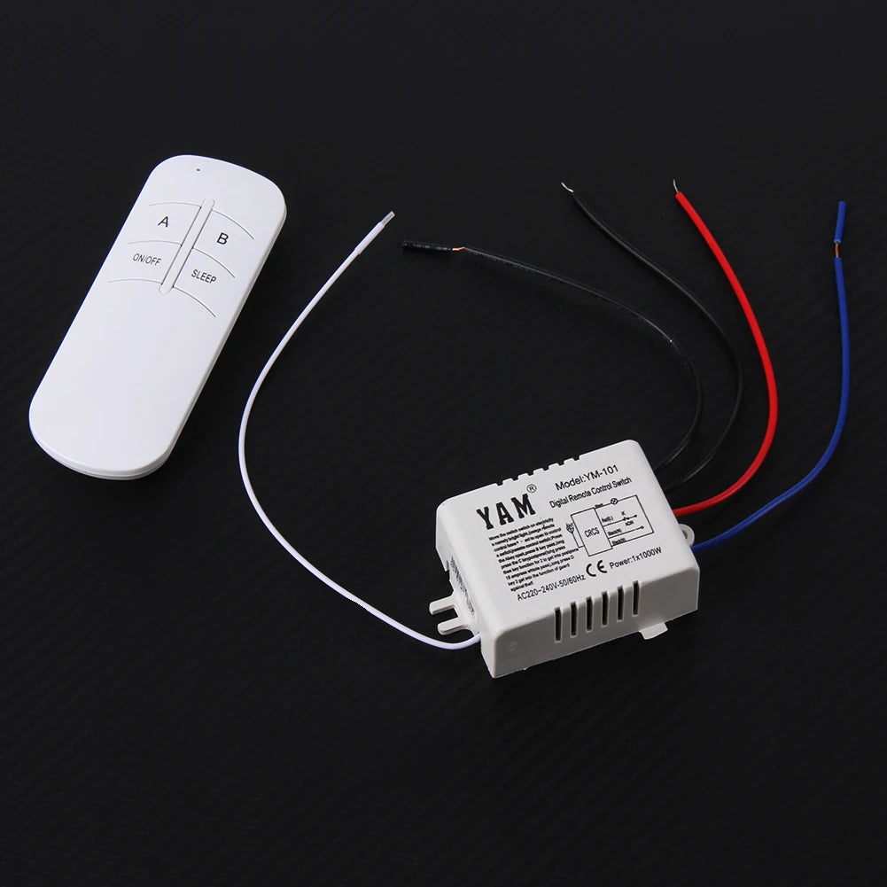 Wireless 1 To 3 Way RemoteControl Wall Lamp Switch 220V