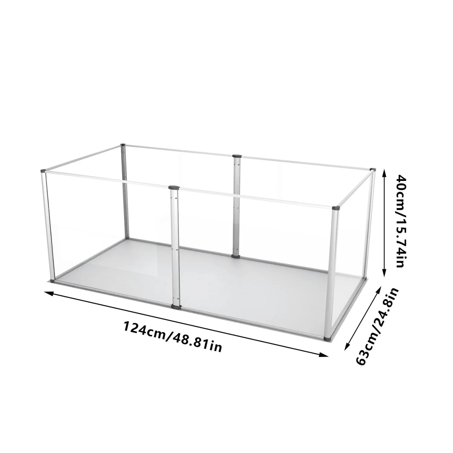 NONECN Clear Acrylic Hamster Play Pen 6 Panels Enclosure