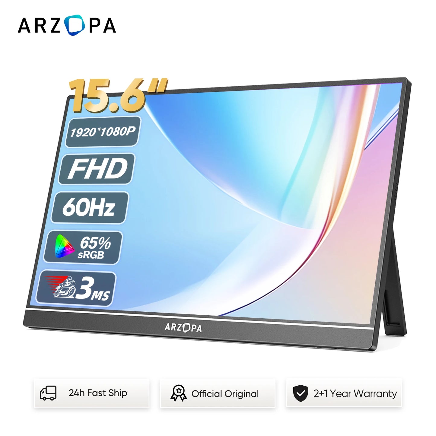 Arzopa Portable Monitor FHD IPS USB-C Mini HDMI Second Screen