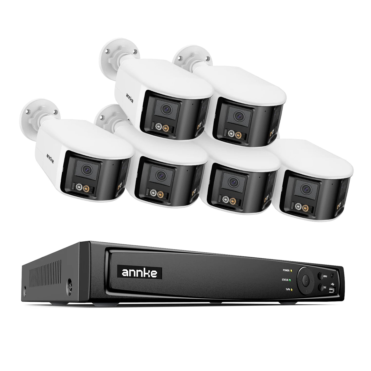 ANNKE 4K Security Camera System With 180 Panoramic Dual Lens NVR