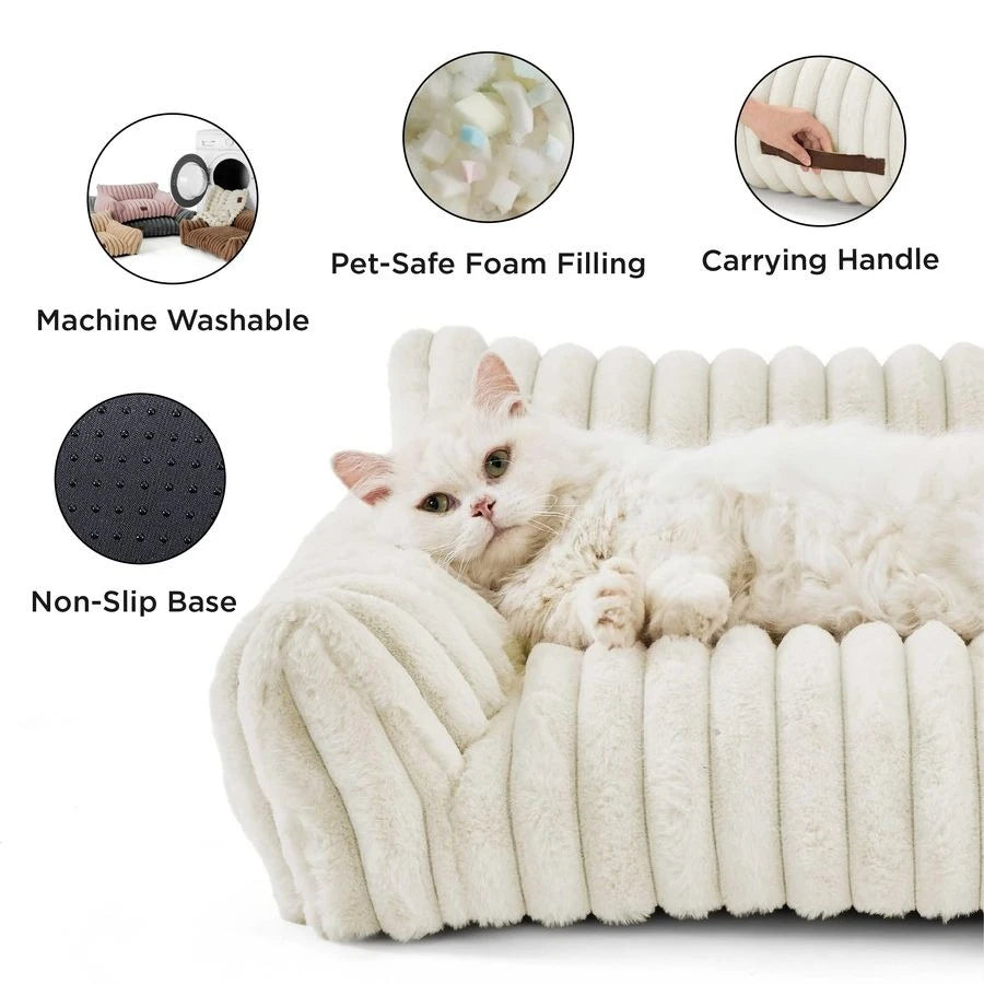 Pet Cat Couch Bed for Small Dogs and Cats Supportive