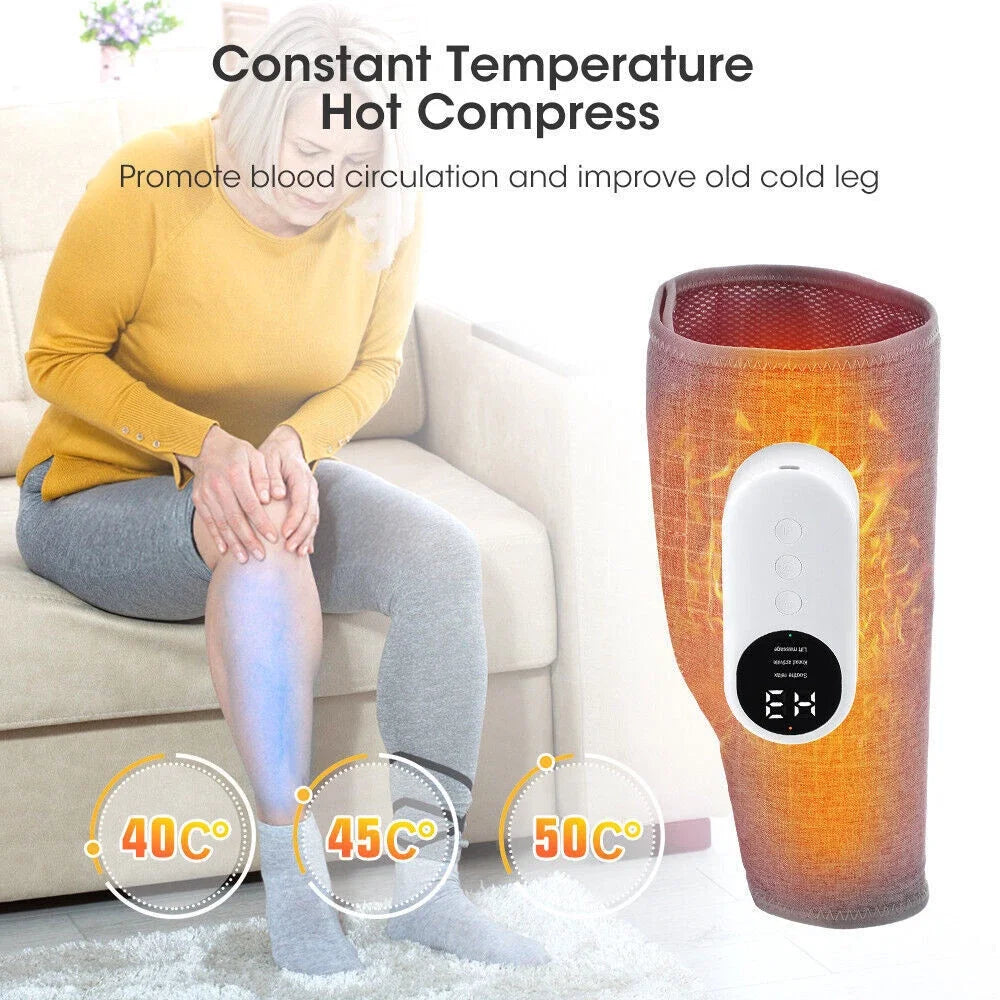 360° Leg Massager With Air Compression And Heat Therapy