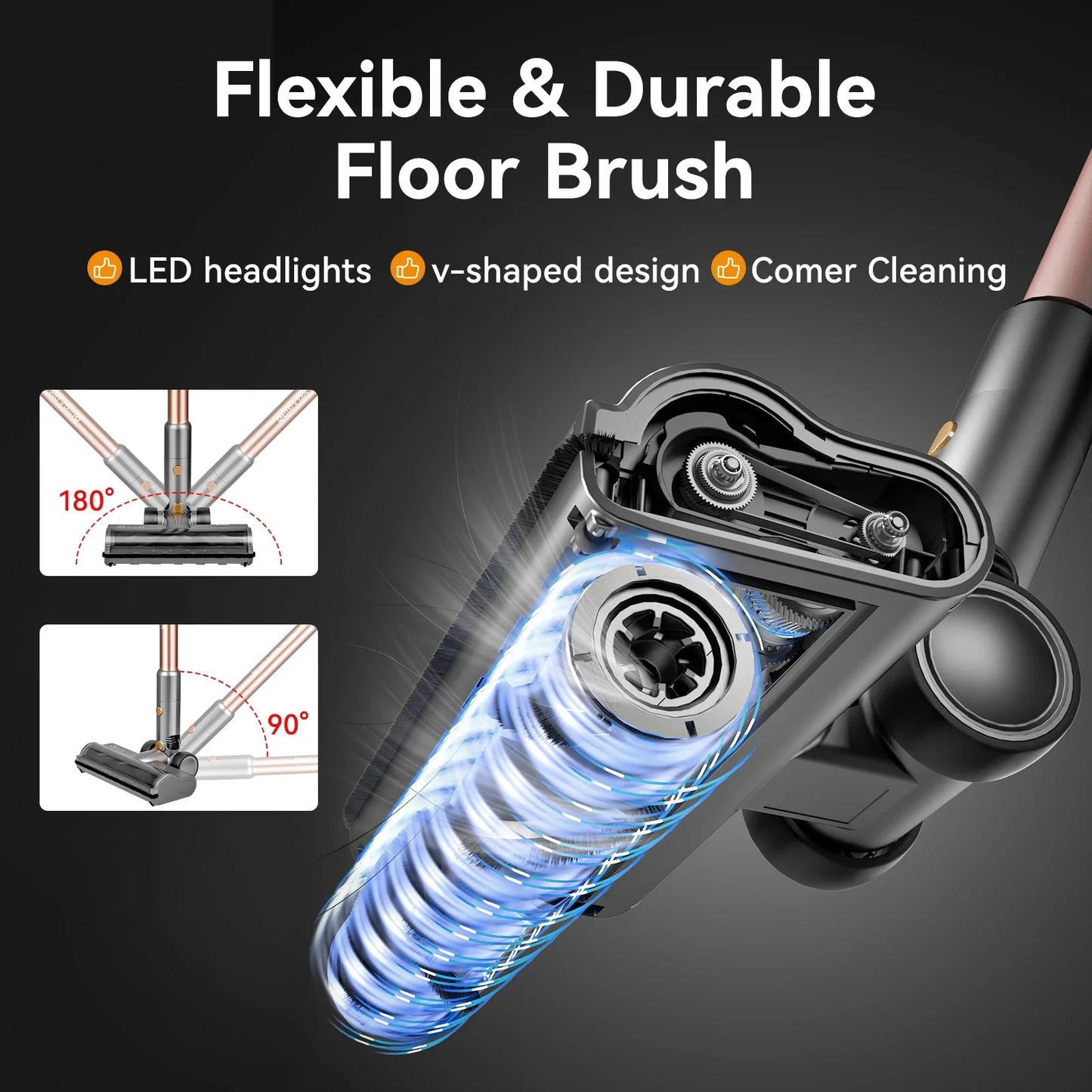 E.LUO Cordless Vacuum Cleaner Powerful Handheld Pet Hair Remover