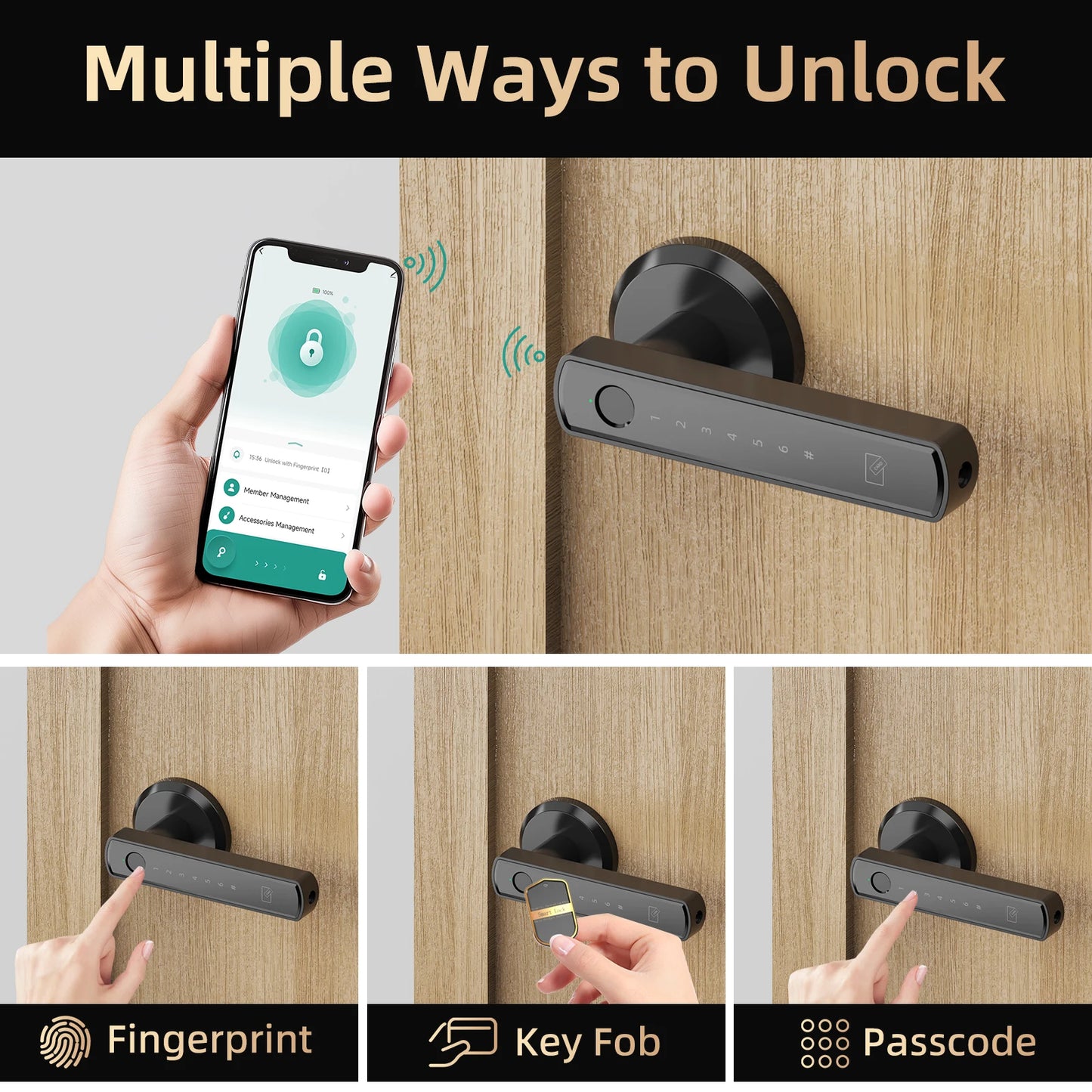 Viladepot Smart Lock with Fingerprint and App Control