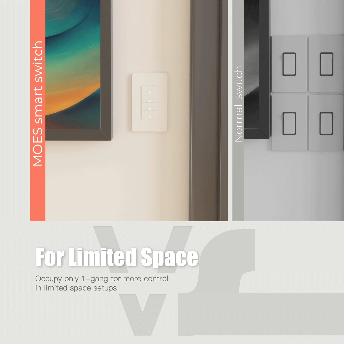 MOES Tuya WiFi Smart Light Switch US Single Push Button