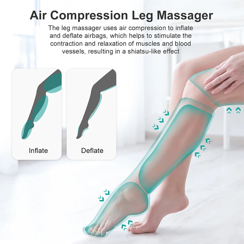 Nekteck Foot Air Pressure Massager For Calf And Thigh Blood Circulation